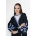 Boho Style Embroidered Costume (dress+blouse+pants+scarf) "Arabica" Black